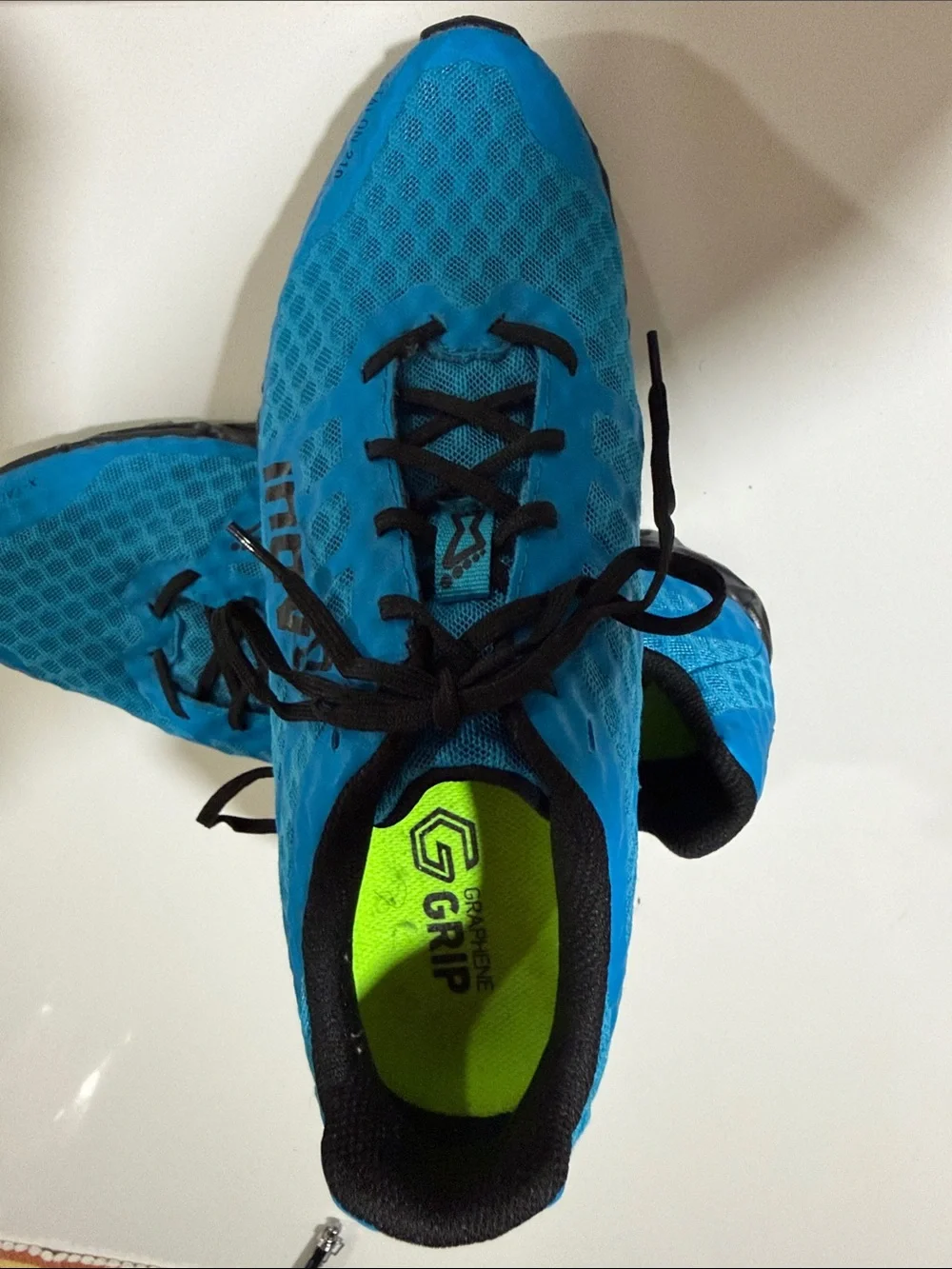 Inov-8 Men's Bright Blue Athletic Running Shoes with Black Accents